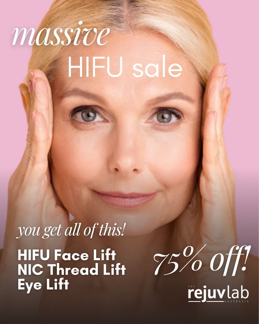 MASSIVE HIFU SALE 75% OFF! HIFU FACE LIFT + JAWLINE SCULPT + NIC THREADS + EYELID LIFT