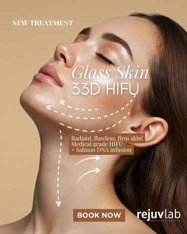 33D HIFU GLASS SKIN : Medical grade HIFU Face Lift + Salmon DNA